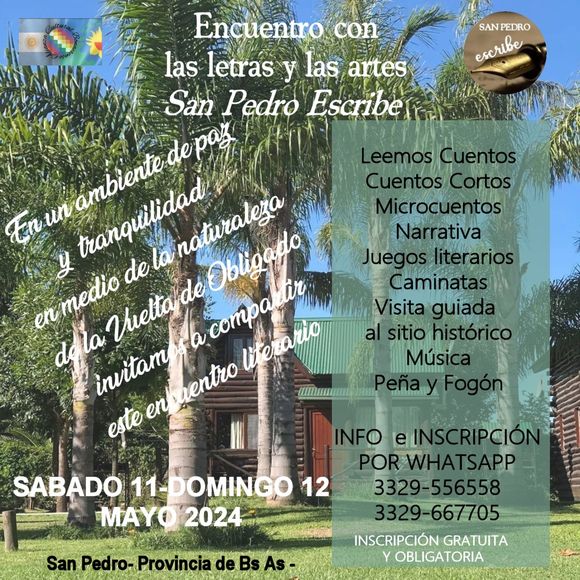 San Pedro Escribe: Vuelta de Obligado es sede del Encuentro con las letras y las artes