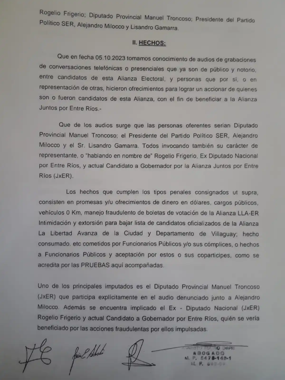 denuncia frigerio - 2