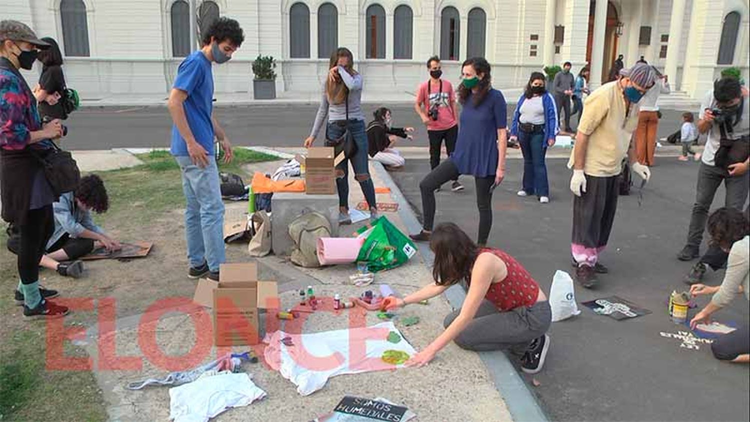 La Defensa de los Humedales intervino las calles