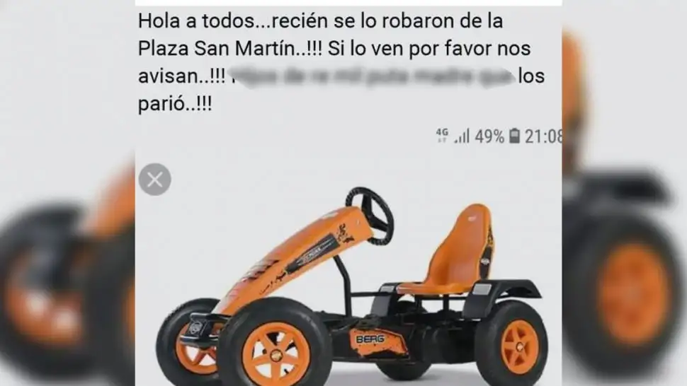 Alquiló un karting en Cutral Co y nunca más volvió