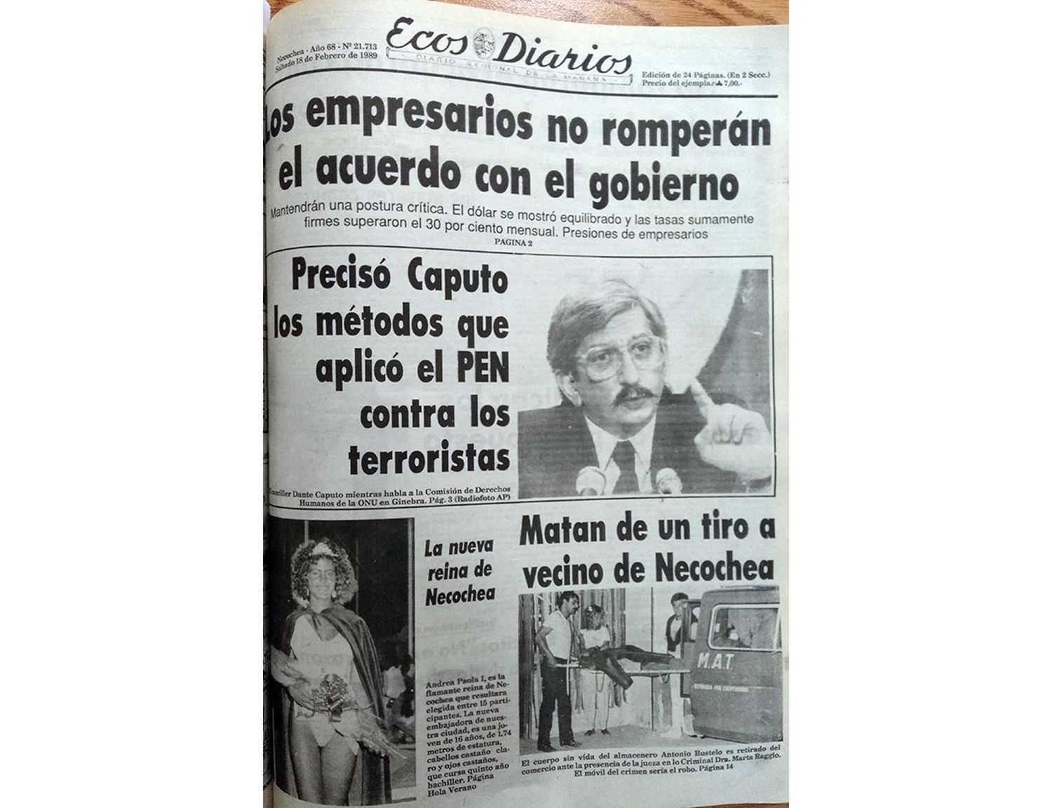 Sábado 18 de febrero de 1989