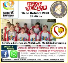 ASDGGUAY organiza un remate para recaudar fondos
