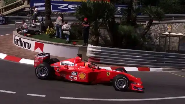Schumacher durante el GP de Mónaco 2001.