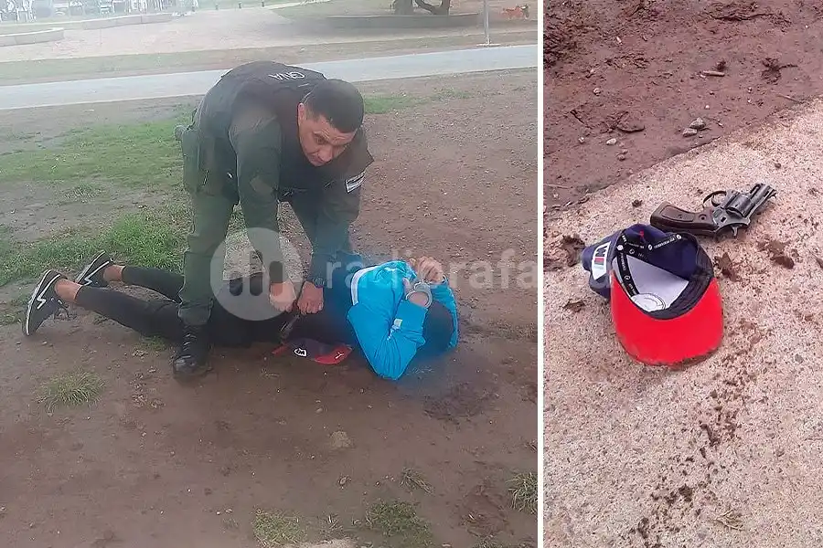 Gendarmes detuvieron a dos personas con un arma de fuego: uno de ellos intentó dispararles a matar