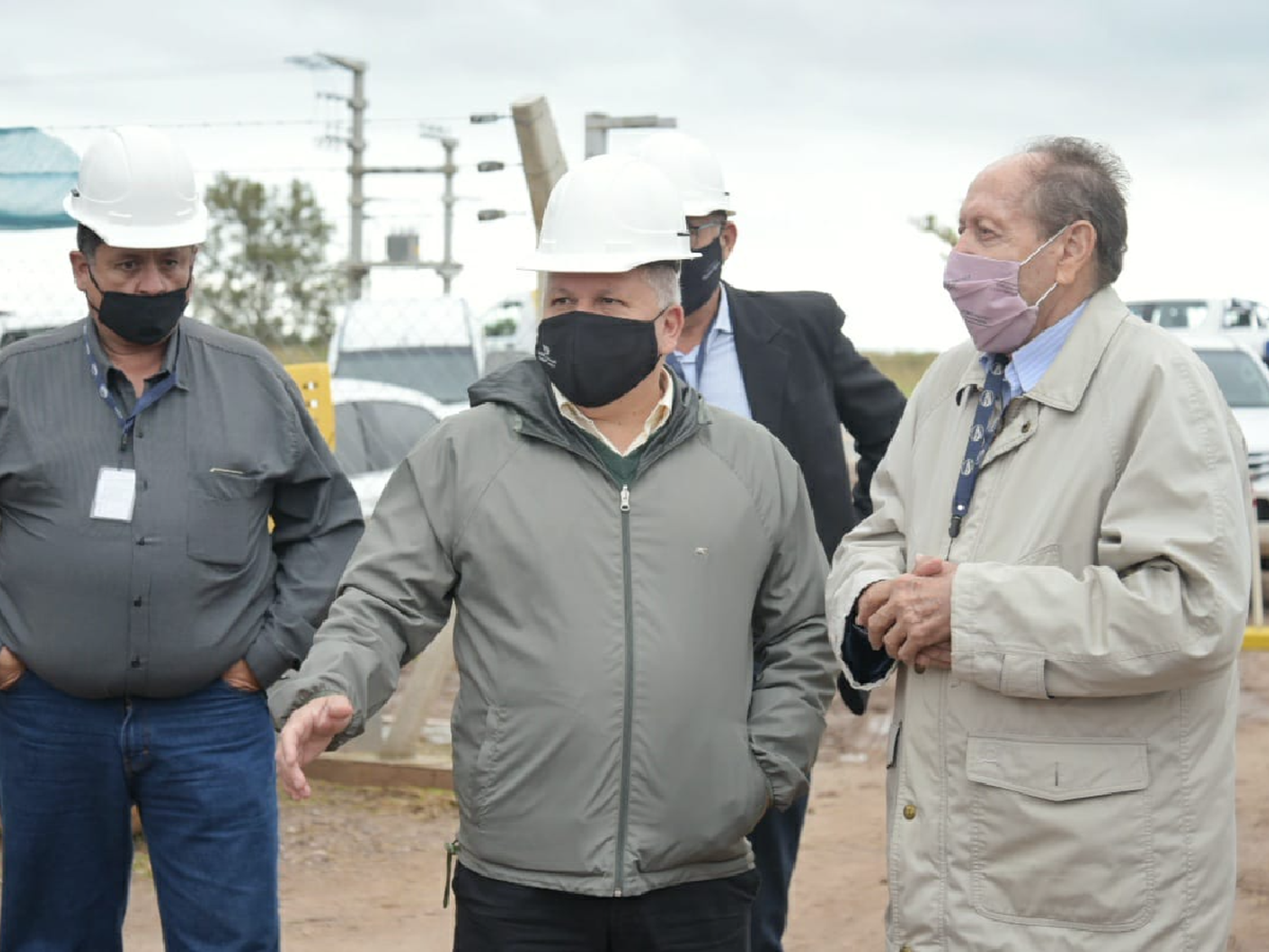 Provincia y Nación supervisaron obra de cloacas en Arroyito     