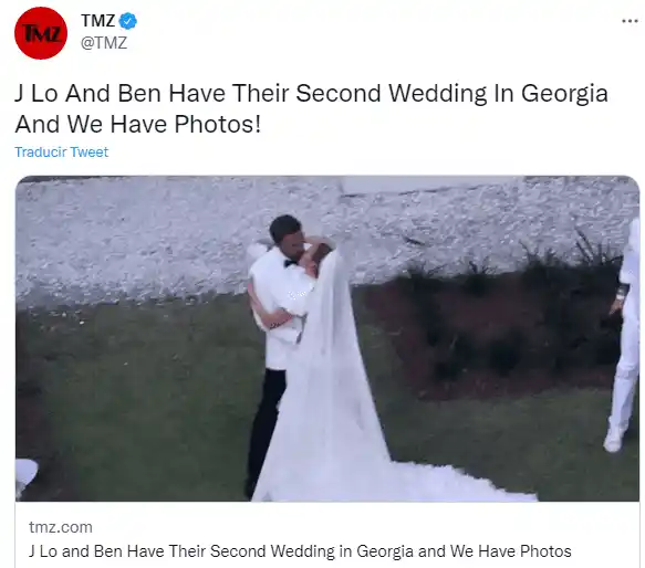 TMZ fue uno de los medios que no perdió la pista a los Bennifer. Foto Twitter