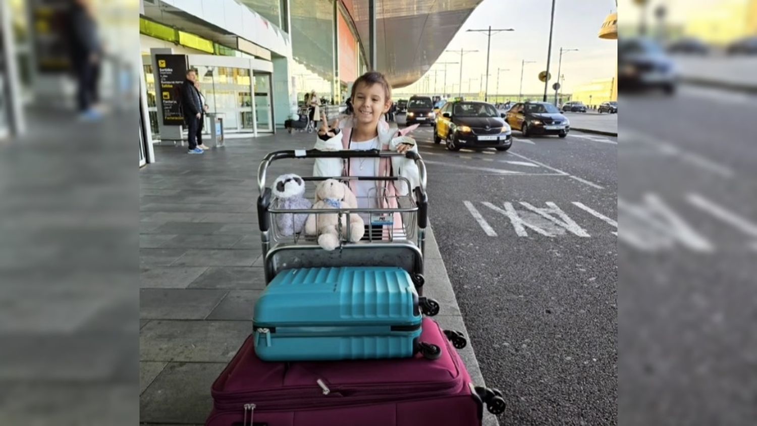 La pequeña santafesina en su viaje a Estados Unidos, donde se encuentra ahora.