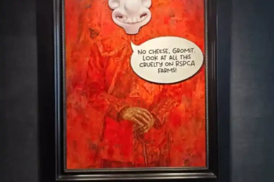 El retrato oficial de Carlos, vandalizado