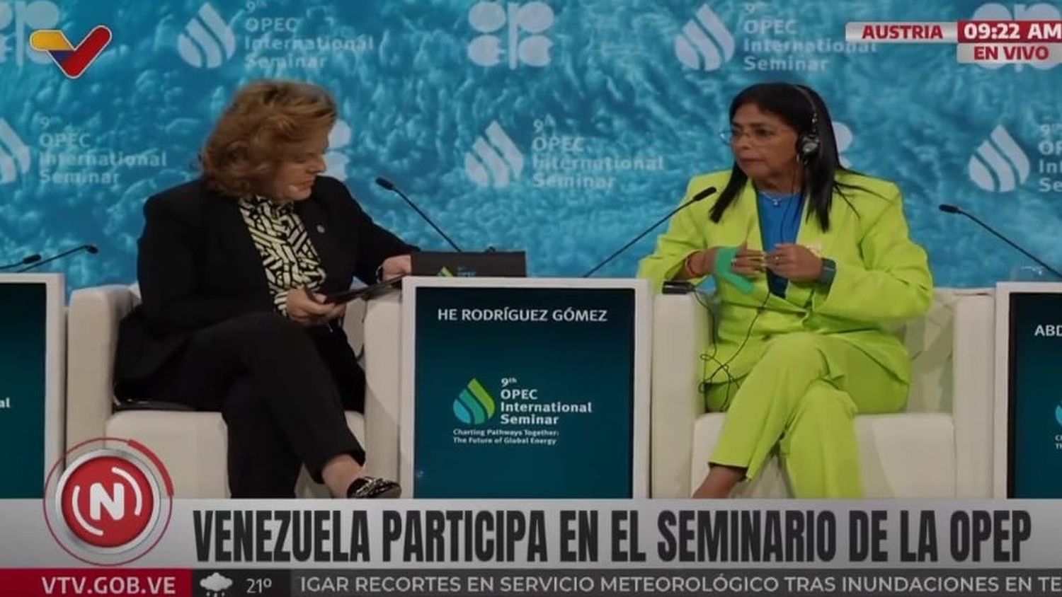 Delcy Rodríguez: "Venezuela no puede estar fuera de la fórmula energética mundial"