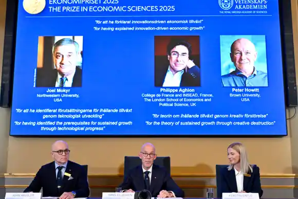 El premio Nobel de Economía 2025 fue otorgado a Joel Mokyr, Philippe Aghion y Peter Howitt