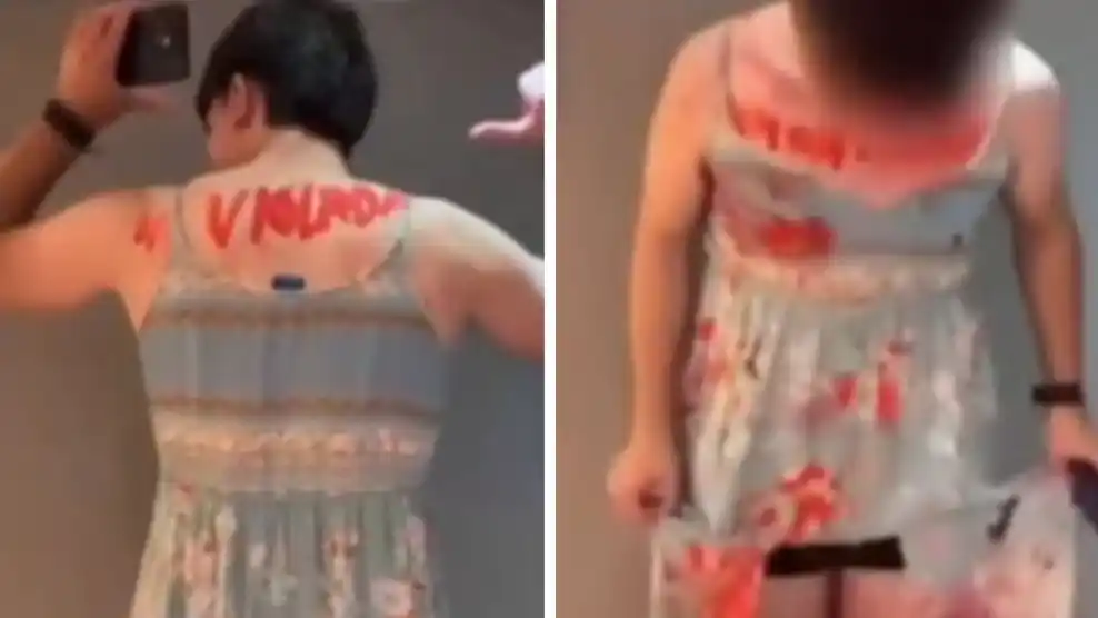 Indignación y repudio por el disfraz de un alumno en el viaje de egresados a Bariloche: se vistió de “mujer violada”