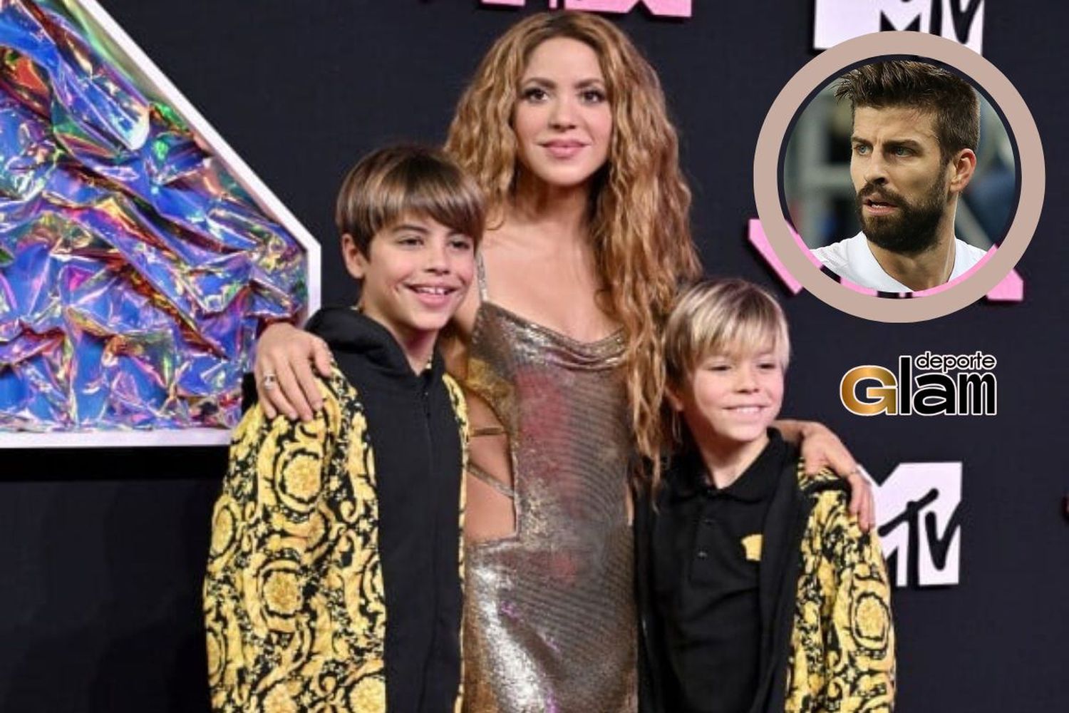 Shakira junto a sus hijos, Sasha y Milan Piqué