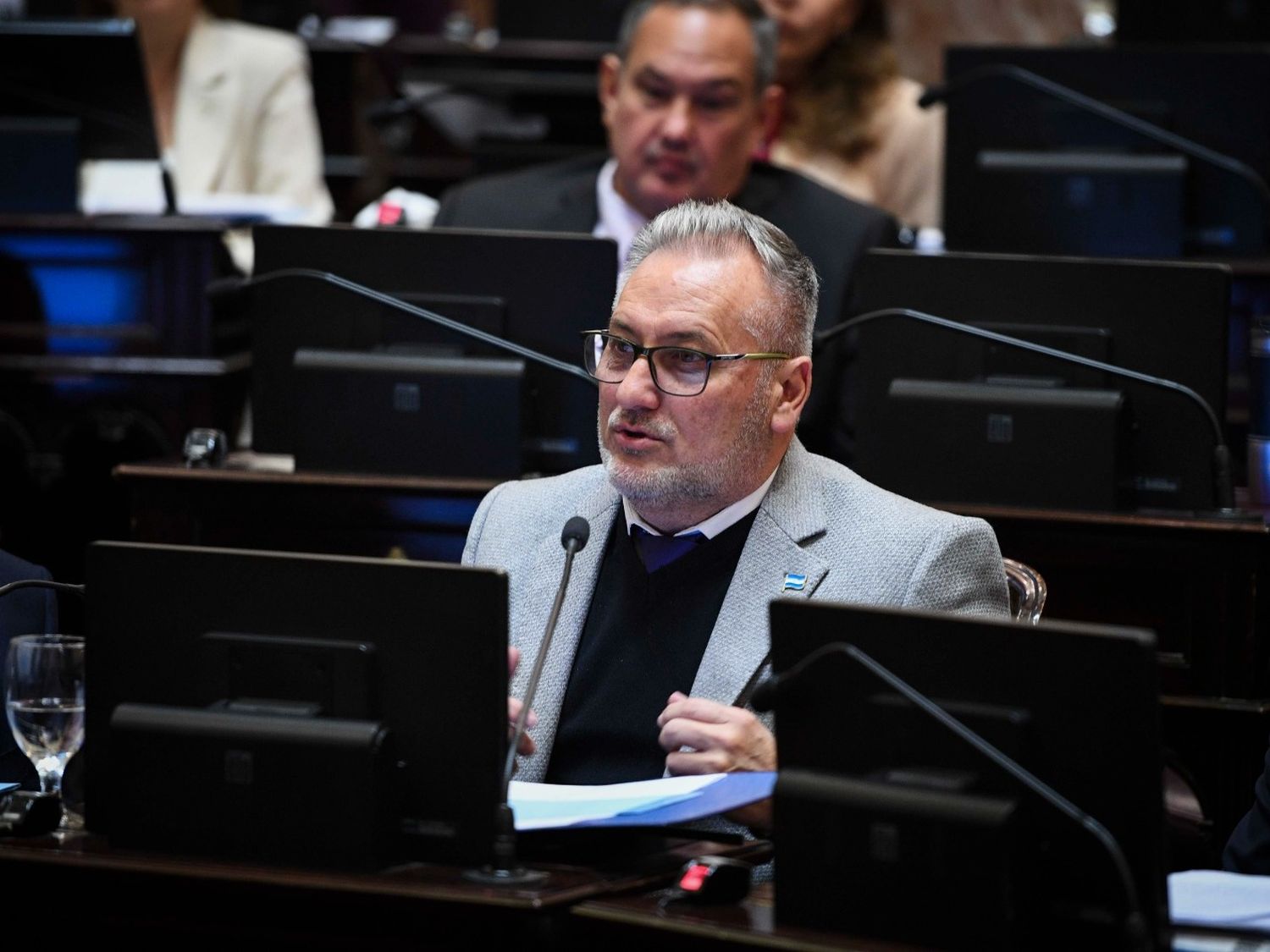 Marcelo Lewandowski exponiendo en el senado de la Nación.