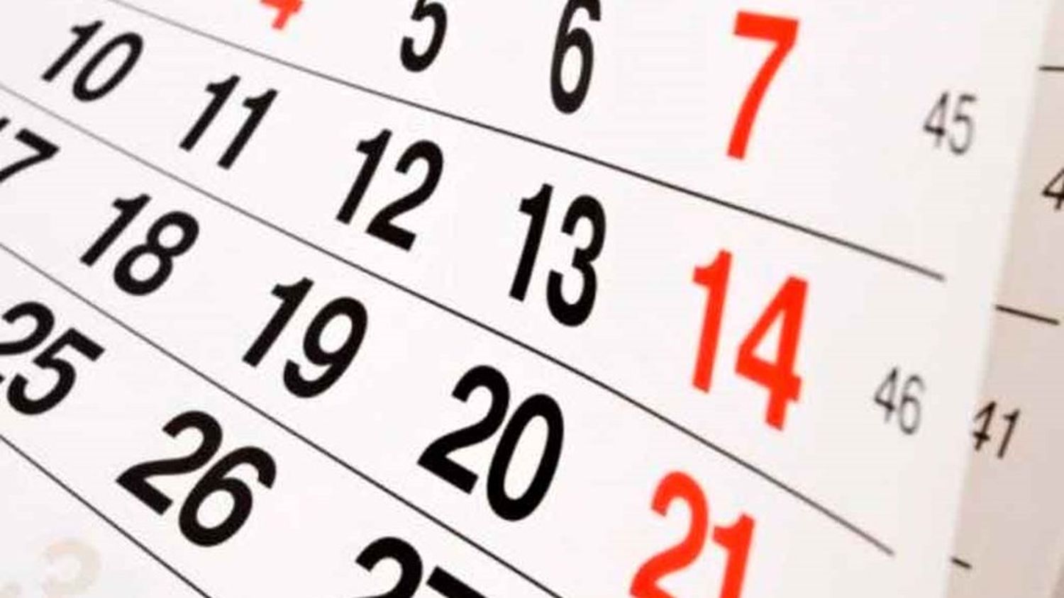 Se dio a conocer el cronograma de feriados y días no laborables del 2020