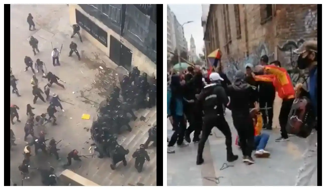 Se tornan violentas las protestas indígenas en Bogotá (+ videos)