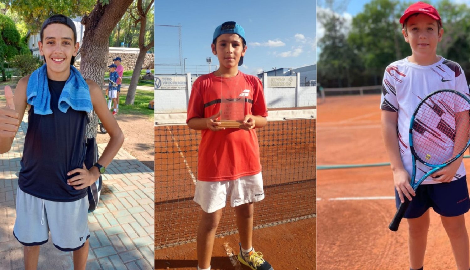 Luciano Cabaña, Thiago Chesini y Valentino Rébora fueron campeones del Nacional