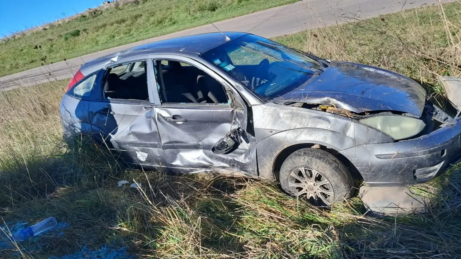 Daños materiales. En el automóvil que circulaba por la ruta provincial 80