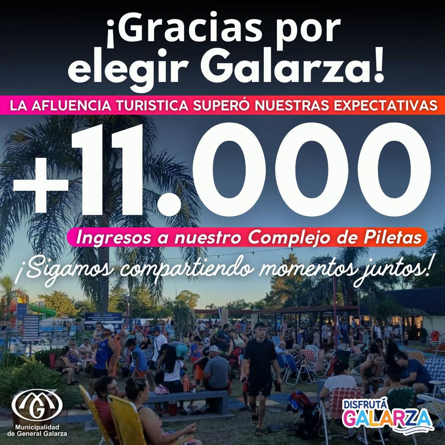 Éxito total en el complejo de piletas de General Galarza: más de 11.000 personas disfrutaron del verano