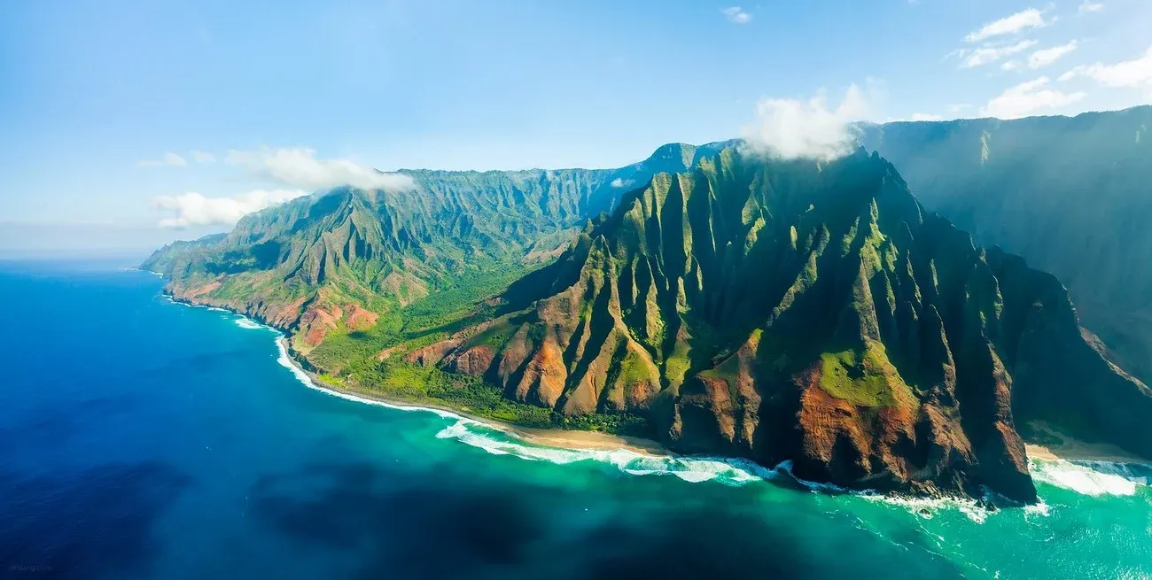 Kauai's Na Pali Coast, costa frente a la cual se produjo el accidente.
