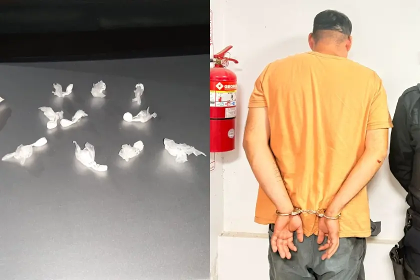 Detuvieron a un pasajero de remis con cocaína en Pueblo Esther.