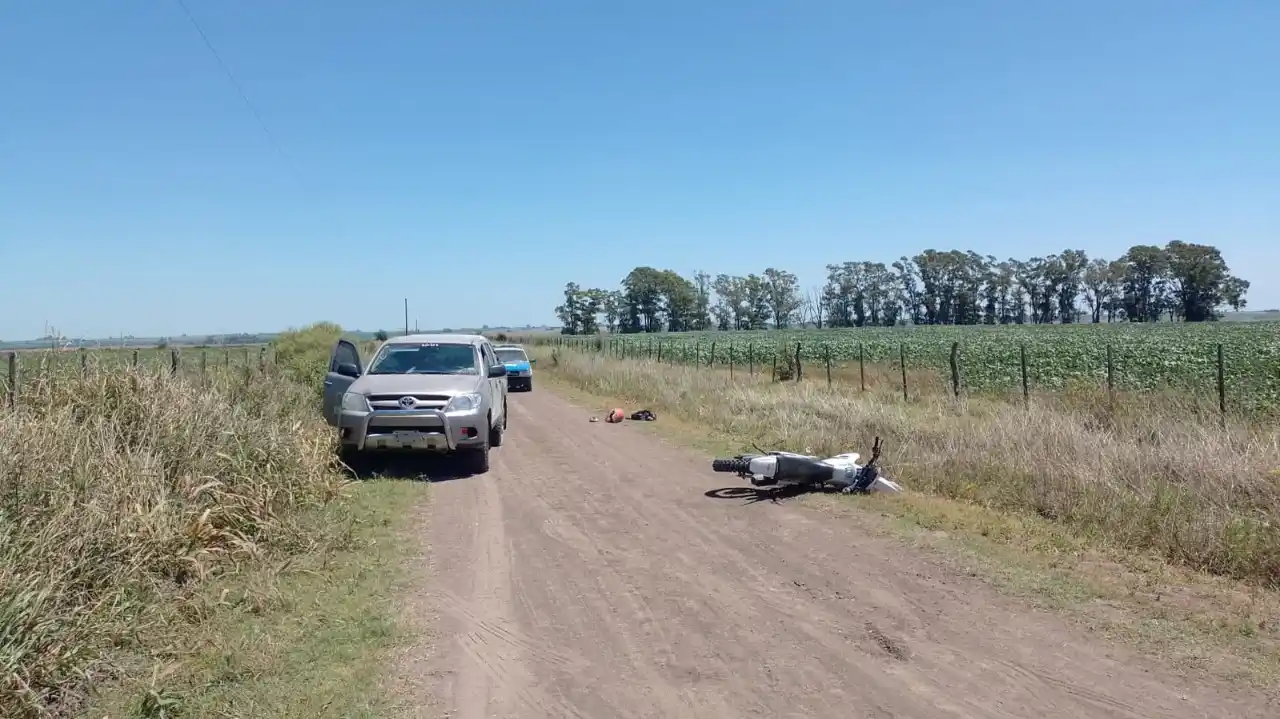 Colisión en un camino rural
