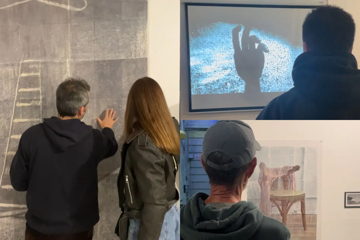 Mariano Ramis dialogó con quienes se acercaron a la apertura de la muestra, el sábado pasado.