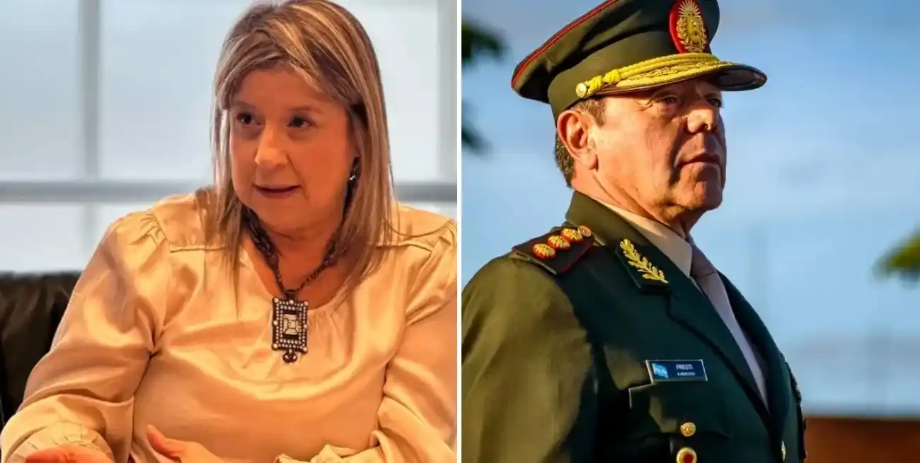 Alejandra Monteoliva (nueva Ministra de Seguridad) y el Teniente General Carlos Presti (nuevo Ministro de Defensa).