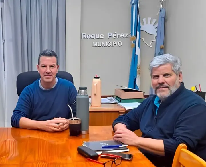 Maximiliano Sciaini junto a Fabio Britos.