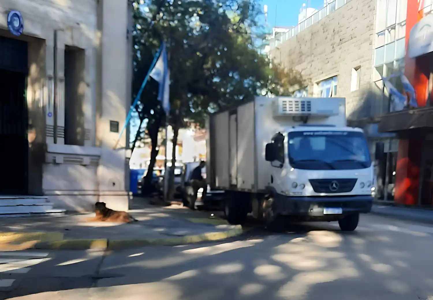 carga y descarga camiones calle mitre