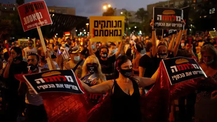 Israelí calificó de "ataque terrorista sanitario" la protesta en Tel Aviv
