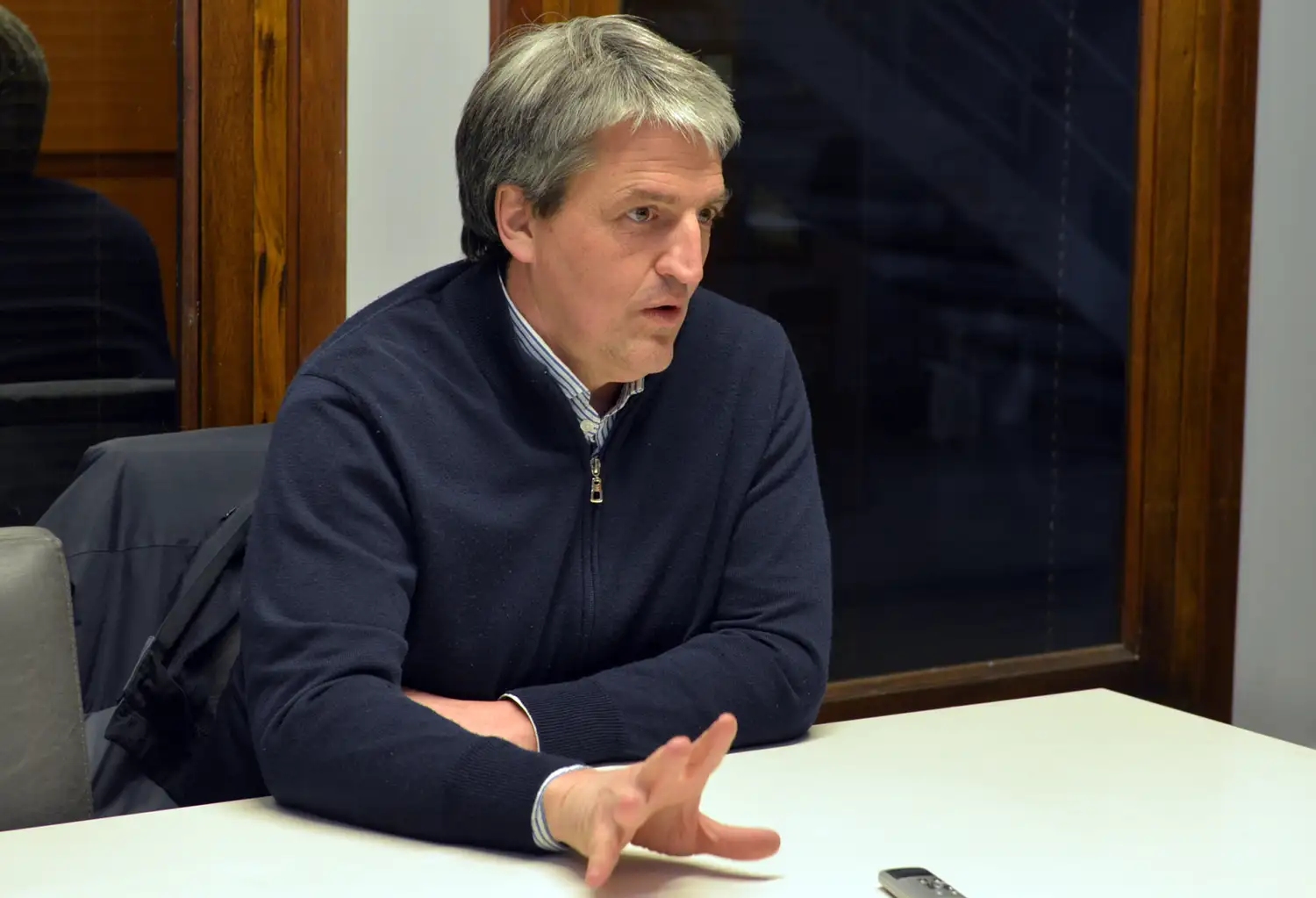 El precandidato a intendente, Marcos Nicolini.