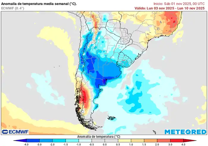 Los nuevos mapas de Meteored confirman una semana anómalamente lluviosa en el centro de Argentina - 2