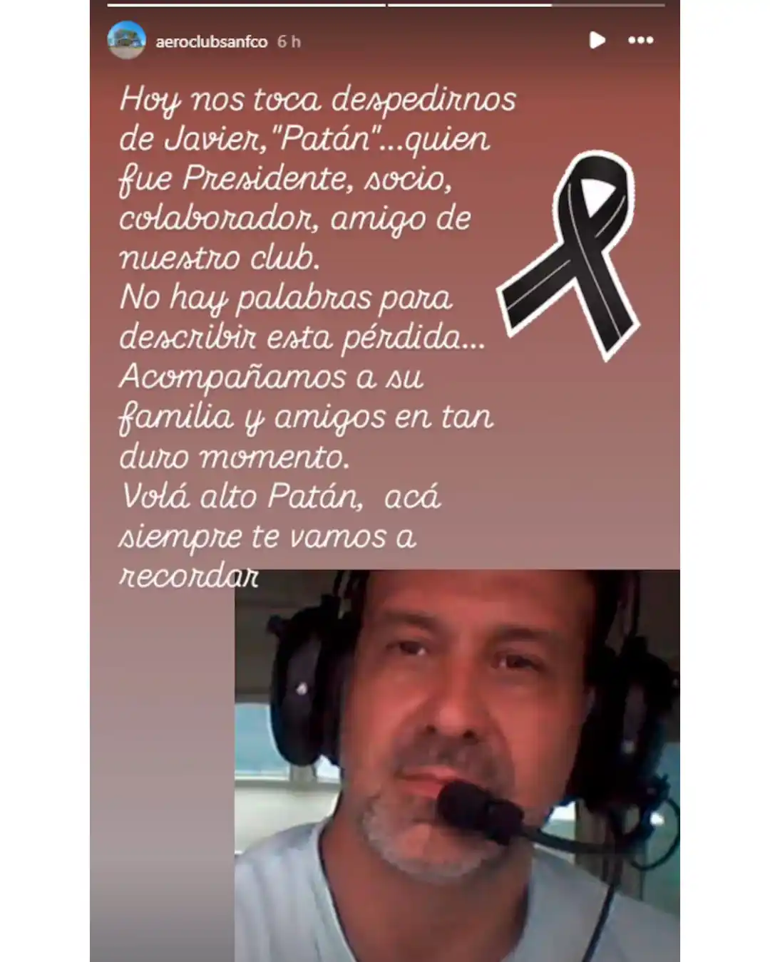 murió ex presidente del aereoclub 2