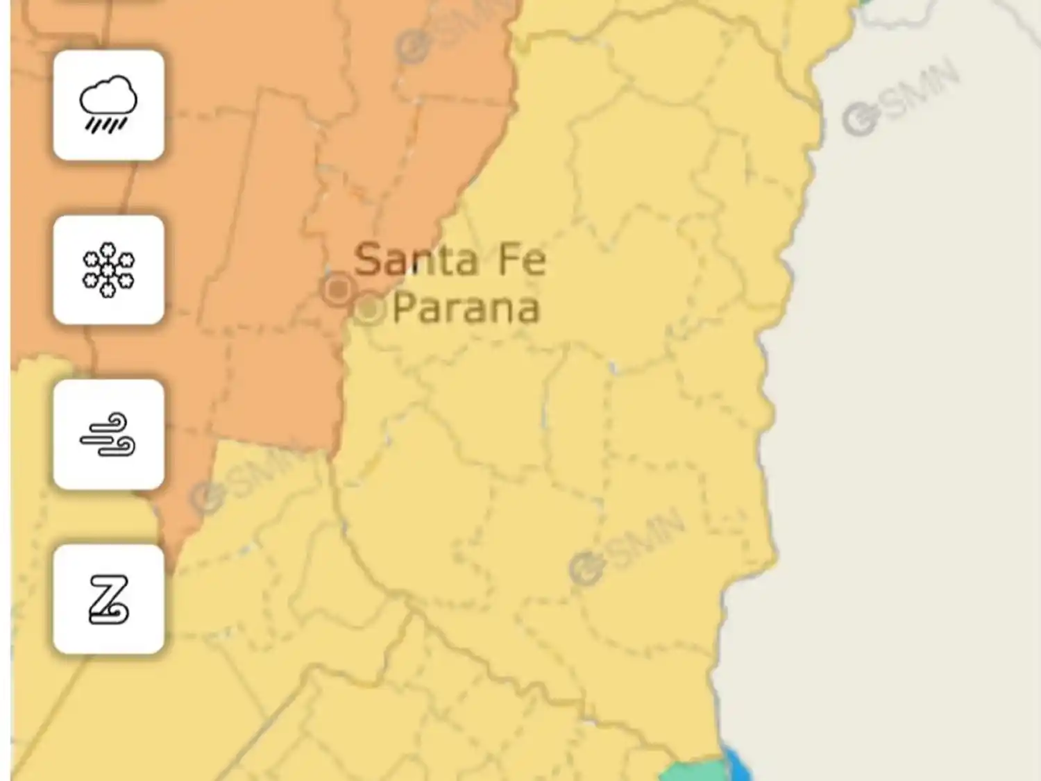 El calor volvió a sentirse con fuerza en Concordia y rige una alerta por lluvias y tormentas