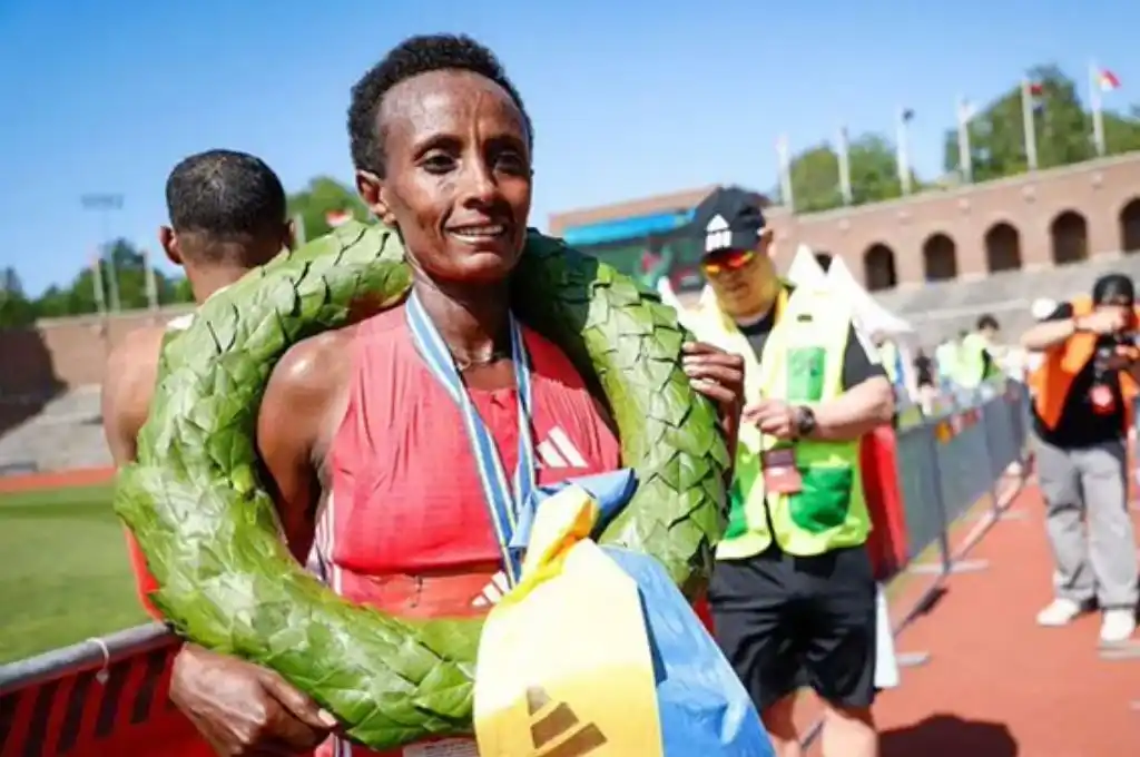 Shewarge Alene, ganadora del Maratón de Estocolmo Adidas 2025