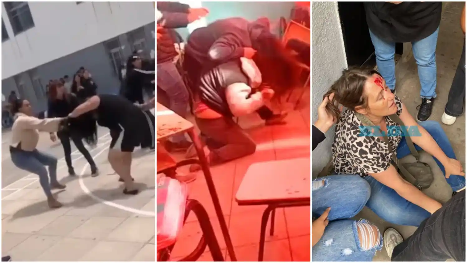 En José C. Paz varias madres participaron de una pelea. En Junín una madre atacó a una compañera de su hija con una cadena. En La Plata, un exalumno hirió a una preceptora.