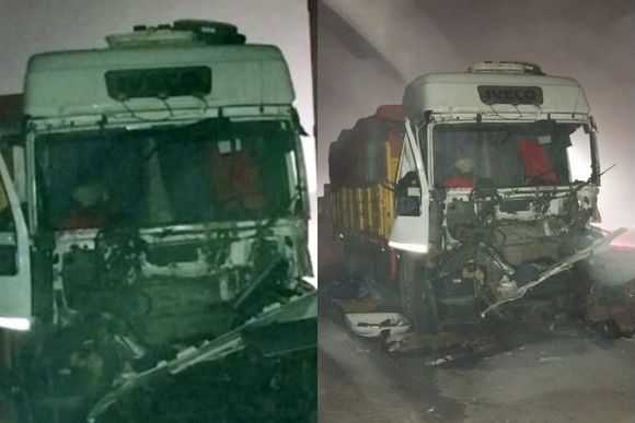 Fuerte choque entre camiones en la autopista Rosario-Córdoba: hay un herido