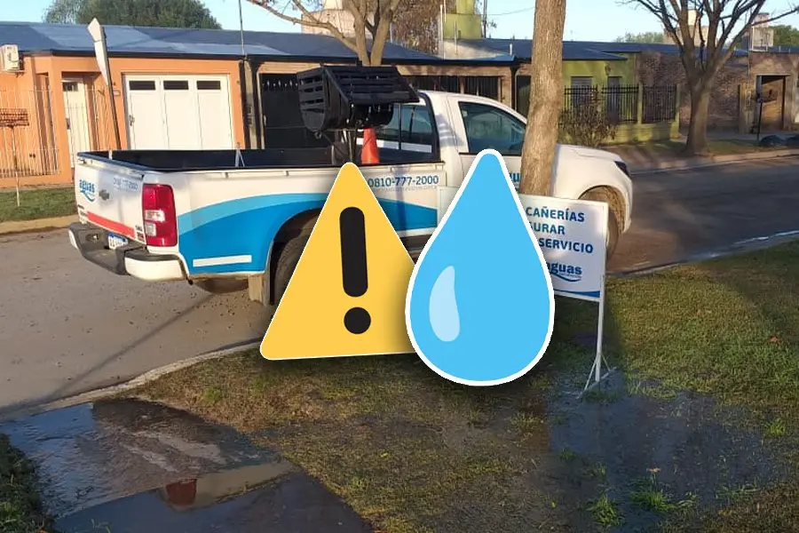 Corte y baja presión de agua por trabajos en el Acueducto Desvío Arijón: las zonas afectadas