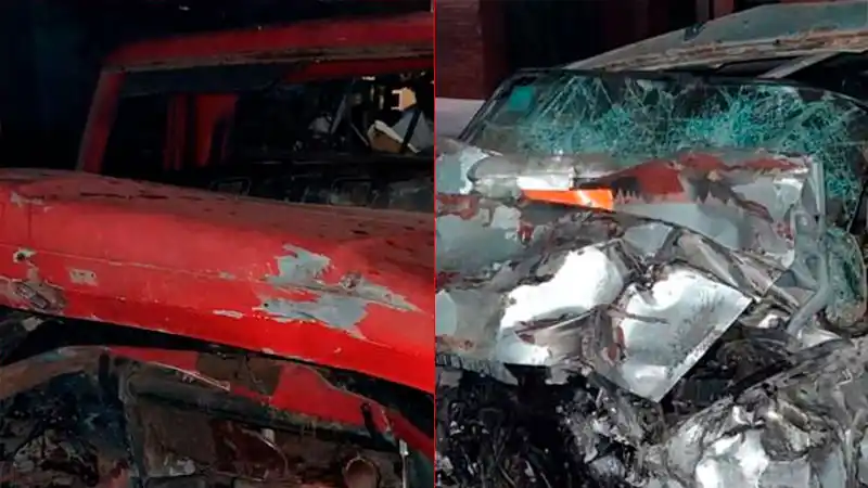 Un muerto y cuatro heridos tras un choque frontal entre un auto y una camioneta