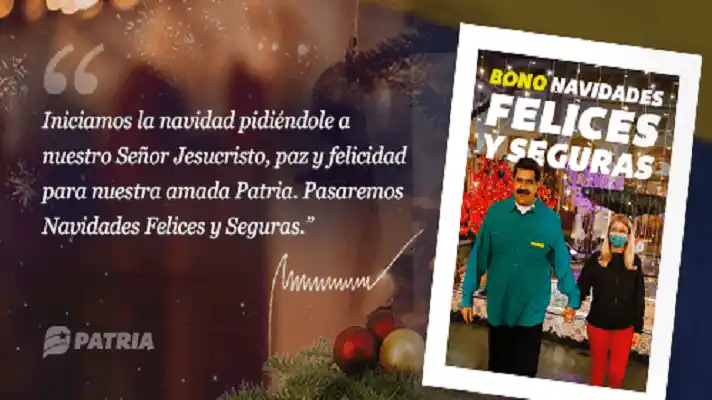 De US$ 4.6: el régimen comenzó entrega de otro bono ¿Navidades Felices y Seguras?