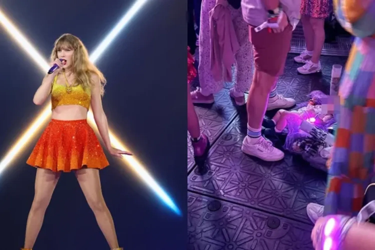 Una fan de Taylor Swift dejó a su bebé en el suelo para ver el concierto