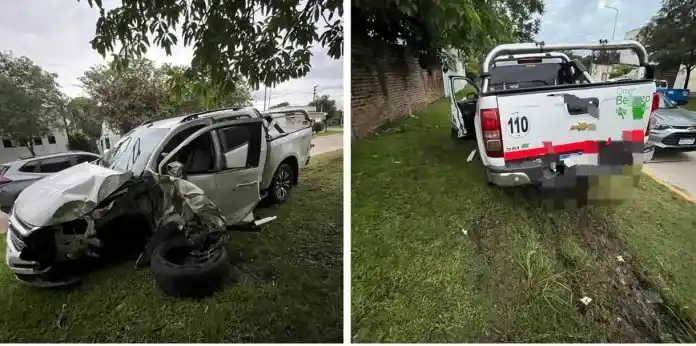 Chajarí: un conductor alcoholizado chocó contra una columna de alta tensión