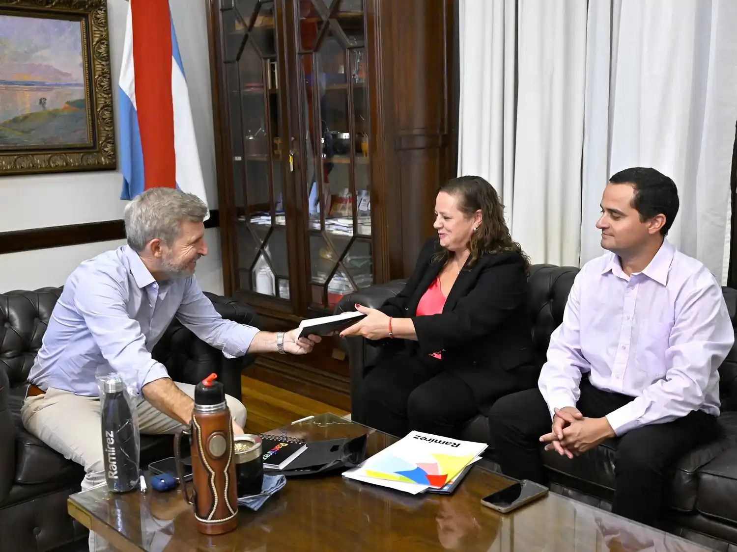 Frigerio y Pamberger analizaron avances en obras y gestiones para Ramírez