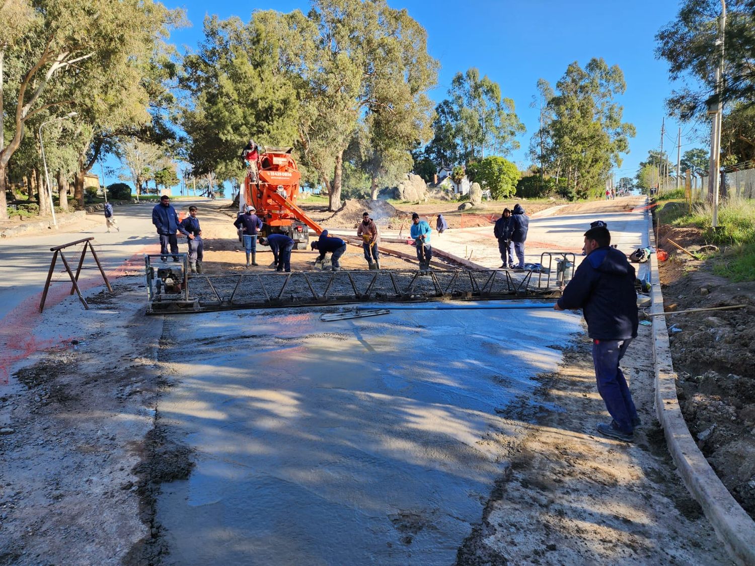 El Municipio avanza con las obras de pavimentación.