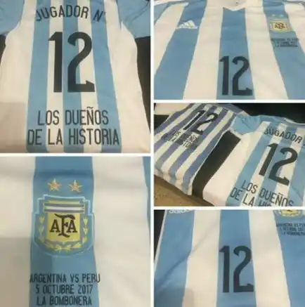 Barrabrava: Las camisetas "especiales" de la Selección para La Doce