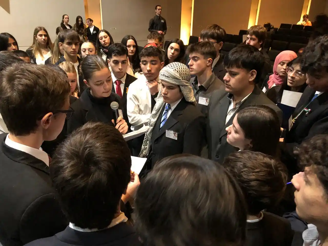 “Es una iniciación a la diplomacia en forma de juego", compartió el docente Ariel Araolaza, uno de los organizadores del encuentro.