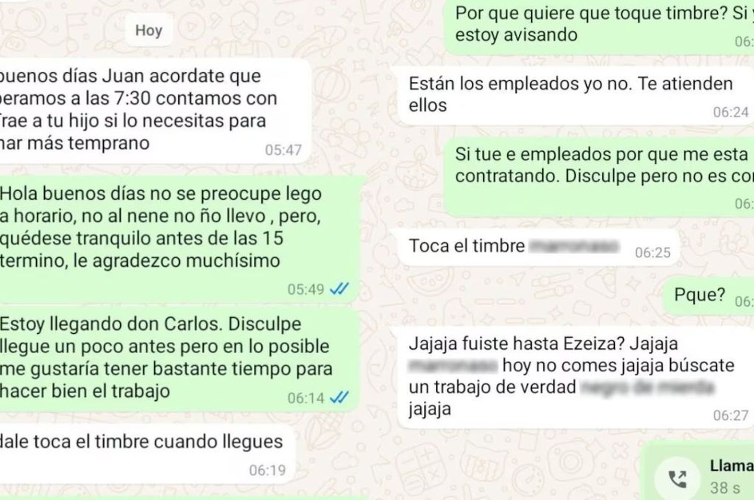 imagen Un albañil fue engañado con un trabajo falso en Ezeiza y su relato se volvió viral