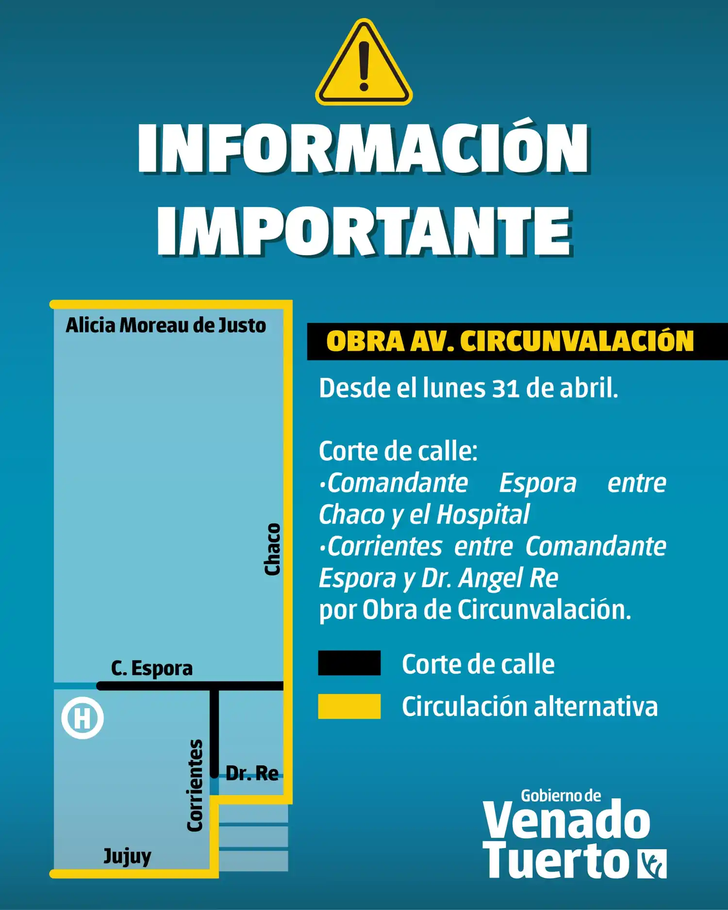 circunvalación cortes de calle