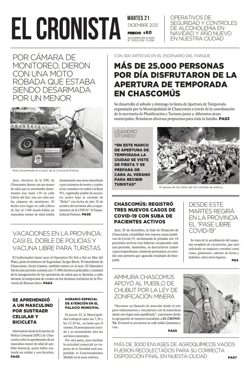 Tapa 21 diciembre 2021