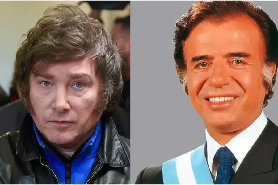 Milei y Menem: las similitudes en la puesta en escena para anunciar el DNU